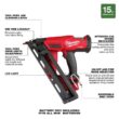 Milwaukee 2839-20-48-11-1820 M18 FUEL 18 Volt Brushless Cordless Gen II 15-Gauge Angled Finish Nailer Tool Only & M18 18-Volt 2.0 Ah Compact Battery