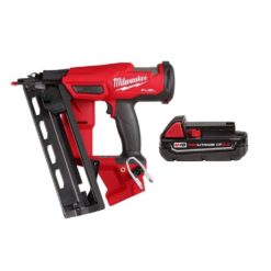 Milwaukee 2841-20-48-11-1820 M18 FUEL 18 Volt Brushless Cordless Gen II 16-Gauge Angled Finish Nailer Tool Only & M18 18-Volt 2.0 Ah Compact Battery
