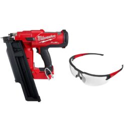 Milwaukee 2744-20-48-73-2010 M18 FUEL 3-1/2 in. 18-Volt 21-Degree Brushless Cordless Framing Nailer (Tool-Only) with Clear Anti Scratch Glasses