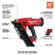Milwaukee 2745-20-48-73-2040 M18 FUEL 3-1/2 in. 18-Volt 30-Degree Lithium-Ion Brushless Framing Nailer and Performance Safety Glasses with Gasket