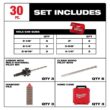 Milwaukee 49-56-9290-49-56-9290-49-56-9290 BIG HAWG Carbide Hole Saw Kit (30-Piece)