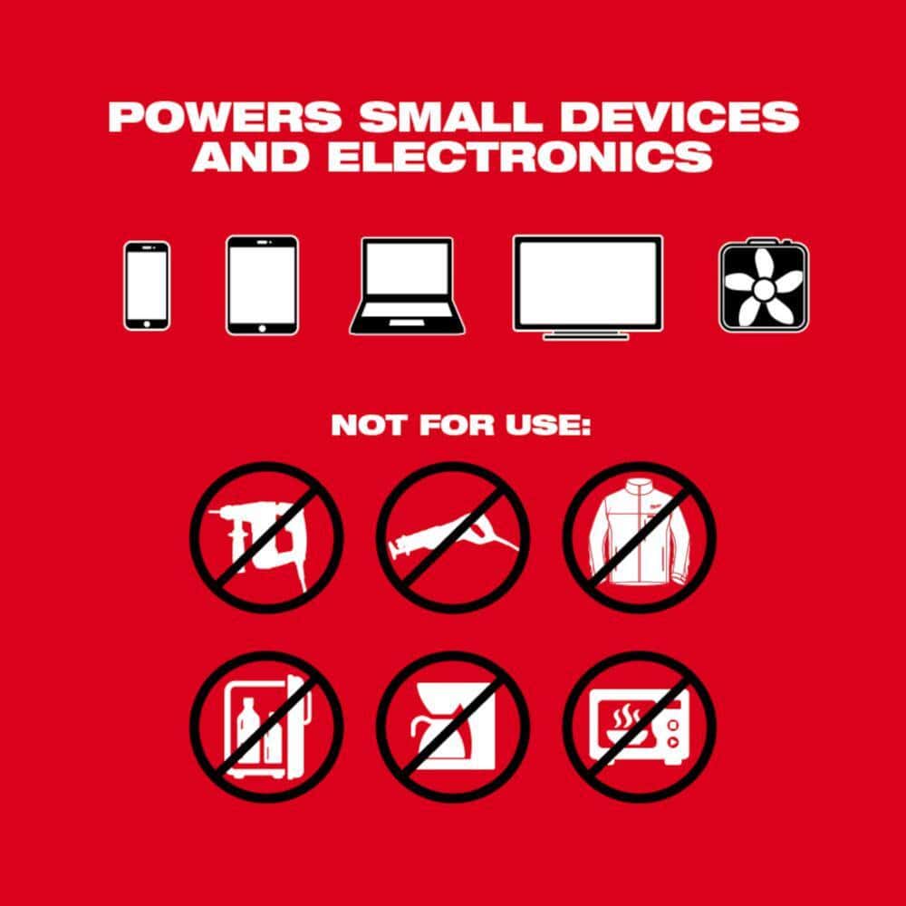 Milwaukee 2950-20-2846-20 M18 Lithium-Ion Cordless PACKOUT Radio/Speaker with Built-In Charger with M18 175-Watt Powered Compact Inverter Milwaukee 2950-20-2846-20 M18 Lithium-Ion Cordless PACKOUT Radio/Speaker with Built-In Charger with M18 175-Watt Powered Compact Inverter - Image 8