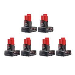 Milwaukee 48-11-2412X3 M12 12-Volt Lithium-Ion XC Extended Capacity 3.0 Ah Battery Pack (6-Pack)