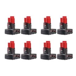 Milwaukee 48-11-2412X4 M12 12-Volt Lithium-Ion XC Extended Capacity 3.0 Ah Battery Pack (8-Pack)