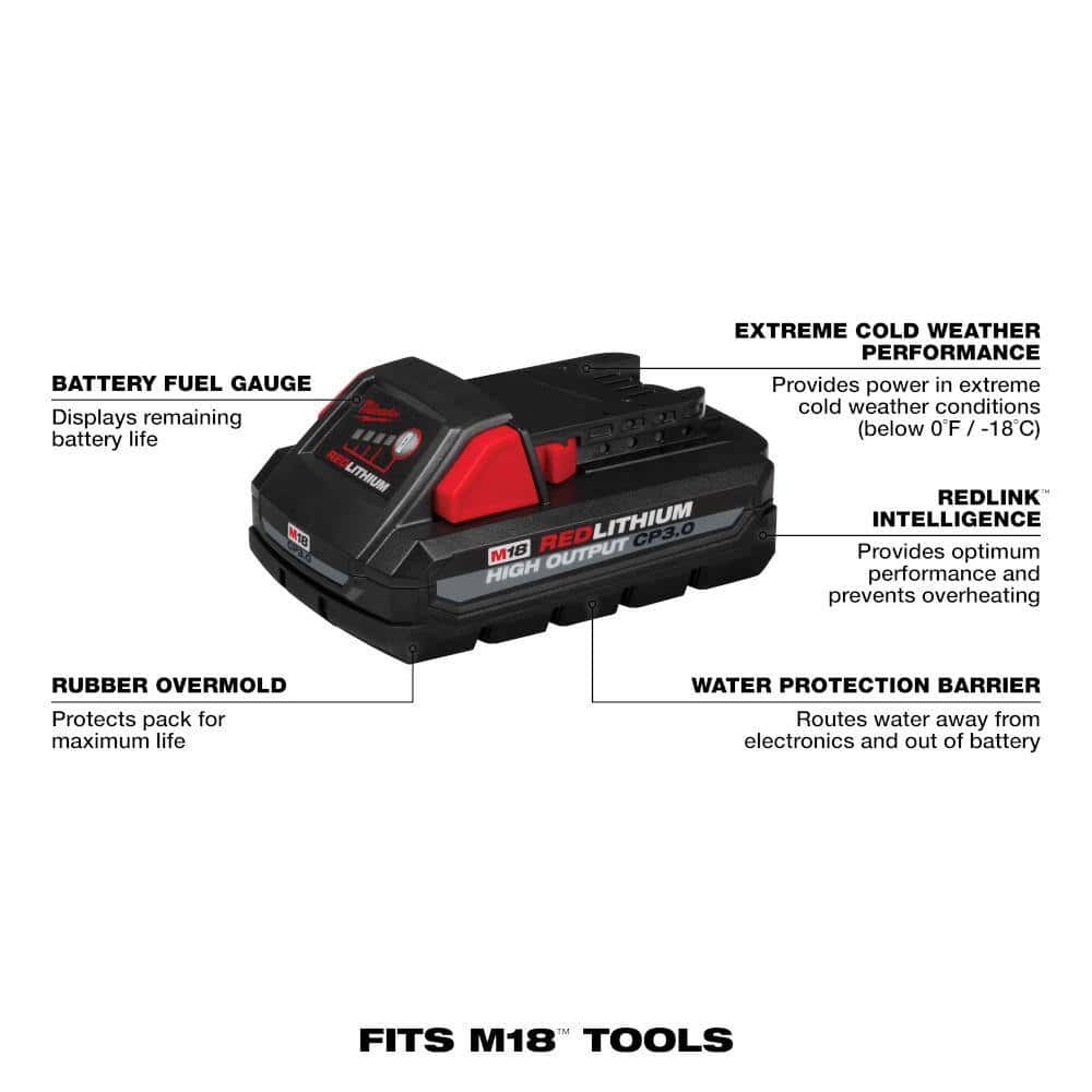 Milwaukee 48-59-1811-48-11-1837 M12 and M18 12-Volt/18-Volt Lithium-Ion Multi-Voltage Super Charger Battery Charger with 3.0Ah Battery Pack (2-Pack) Milwaukee 48-59-1811-48-11-1837 M12 and M18 12-Volt/18-Volt Lithium-Ion Multi-Voltage Super Charger Battery Charger with 3.0Ah Battery Pack (2-Pack) - Image 5