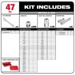 Milwaukee 1/2 in. Drive SAE/Metric Mechanics Tool Set (47-Piece) with PACKOUT 2-Drawer Tool Box
