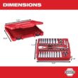 Milwaukee 1/2 in. Drive SAE/Metric Ratchet & Socket Tool Set & 1/2 in. Drive Metric Deep Well PACKOUT Impact Socket Set (63-Piece)