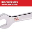 Milwaukee SAE Combination Ratcheting Wrench Set (15-Piece) with PACKOUT 22 in. Tool Box
