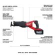 Milwaukee 2722-21HD M18 FUEL 18V Lithium-Ion Brushless Cordless SUPER SAWZALL Orbital Reciprocating Saw Kit w/(1) 12.0 Ah Battery