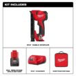 Milwaukee 2448-21-MNM1-600X3 M12 Cordless Cable Stapler Kit with 2.0Ah Battery, Charger and Bag w/1 in. Insulated Cable Staples for 600 Per Box 3-Pk
