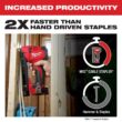 Milwaukee 2448-21-MNM1-600X3 M12 Cordless Cable Stapler Kit with 2.0Ah Battery, Charger and Bag w/1 in. Insulated Cable Staples for 600 Per Box 3-Pk