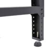 Montezuma MWB482454B 4 ft. Adjustable Height Steel Workbench with Solid Wood Top and Pegboard Back Wall