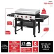 Nexgrill 720-1058 Daytona 4-Burner Propane Gas Grill 36 in. Flat Top Griddle in Black with Stainless Steel Lid