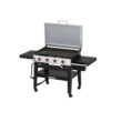 Nexgrill 720-1058 Daytona 4-Burner Propane Gas Grill 36 in. Flat Top Griddle in Black with Stainless Steel Lid