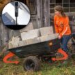 OXCART GTMZ208194POTR Stockman 15 cu. ft. - 17 cu. ft. Lift-Assist and Swivel ATV Dump Cart with ZTR-Grade OTR Tires