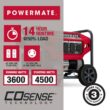 Powermate P0080201 PM4500 3600-Watt Manual Start Gas-Powered Portable Generator with CO-Sense, 49-ST/CSA