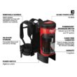 Milwaukee M18 FUEL 18-Volt Lithium-Ion Brushless 1 Gal. Cordless 3-in-1 Backpack Vacuum with 8.0 Ah Battery and Rapid Charger