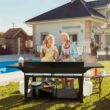 Royal Gourmet GB8003 8-Burner Event Propane Gas Grill with 2 Folding Side Tables in Black