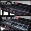 Royal Gourmet GB8003 8-Burner Event Propane Gas Grill with 2 Folding Side Tables in Black