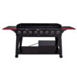 Royal Gourmet GB8003 8-Burner Event Propane Gas Grill with 2 Folding Side Tables in Black