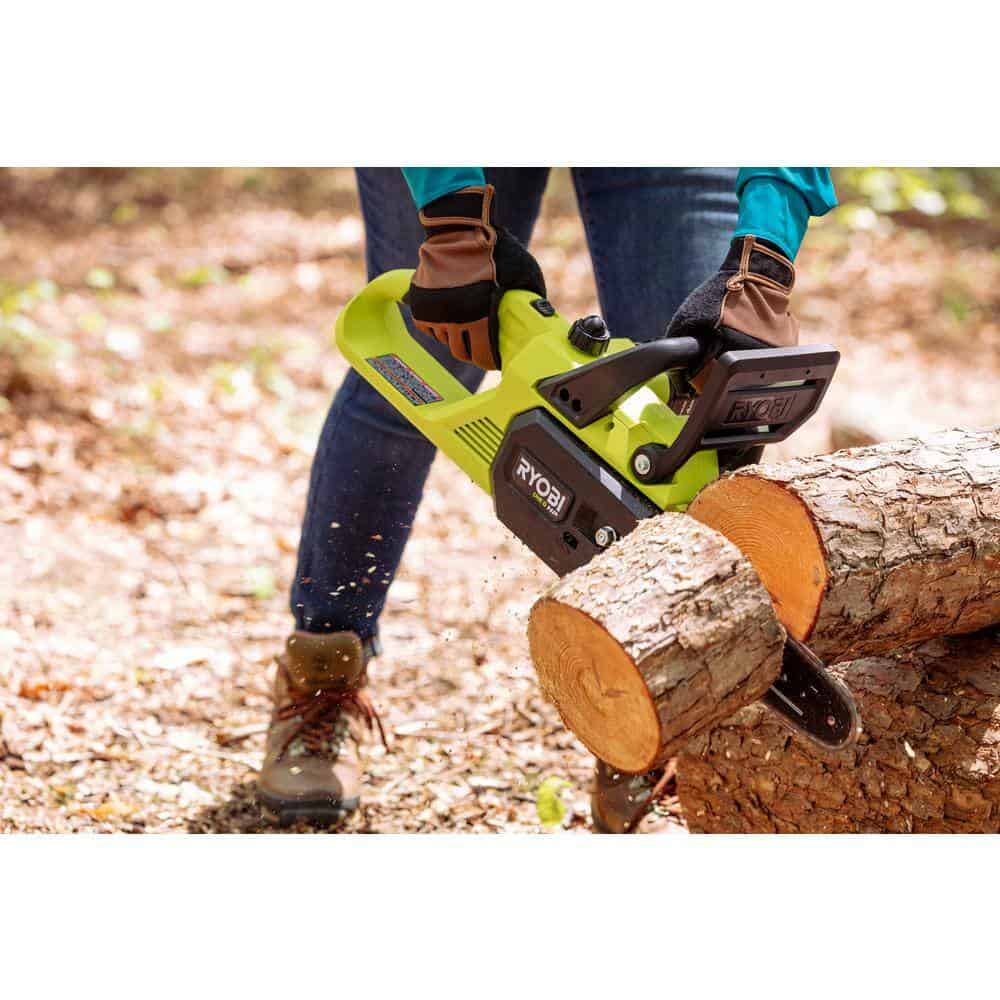 RYOBI P2520-PS ONE+ HP 18V Cordless 10 in. Chainsaw and Whisper Series 8 in. Pole Saw with 4.0 Ah Battery and Charger RYOBI P2520-PS ONE+ HP 18V Cordless 10 in. Chainsaw and Whisper Series 8 in. Pole Saw with 4.0 Ah Battery and Charger - Image 7