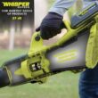 RYOBI 40V HP Brushless 18 in. Battery Chainsaw and 190 MPH 730CFM Battery Leaf Blower w/ (3) Batteries, (two) Chargers
