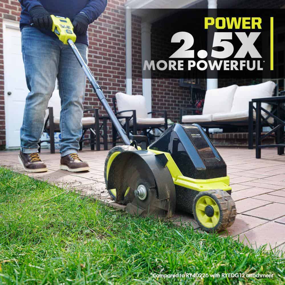 RYOBI RY40706BTL-AC 40V HP Brushless Cordless Edger (Tool Only) with Extra Edger Blade RYOBI RY40706BTL-AC 40V HP Brushless Cordless Edger (Tool Only) with Extra Edger Blade - Image 5