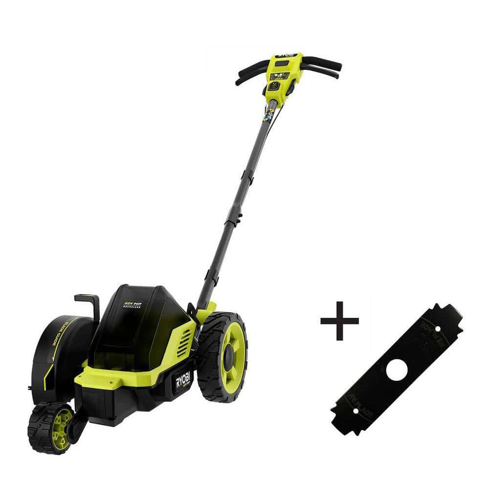 RYOBI RY40706BTL-AC 40V HP Brushless Cordless Edger (Tool Only) with Extra Edger Blade RYOBI RY40706BTL-AC 40V HP Brushless Cordless Edger (Tool Only) with Extra Edger Blade