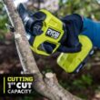 RYOBI P2680-PNR ONE+ HP 18V Brushless 22 in. Cordless Battery Hedge Trimmer & Brushless Cordless Pruner w/ 2.0 Ah Battery & Charger