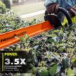 RYOBI ONE+ HP 18V Brushless 110 MPH 350 CFM Cordless Leaf Blower and 22 in. Hedge Trimmer with (2) Batteries and (2) Chargers