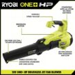 RYOBI ONE+ HP 18V Brushless 110 MPH 350 CFM Cordless Leaf Blower and 22 in. Hedge Trimmer with (2) Batteries and (2) Chargers