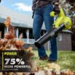 RYOBI ONE+ HP 18V Brushless 110 MPH 350 CFM Cordless Leaf Blower and 22 in. Hedge Trimmer with (2) Batteries and (2) Chargers