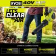 RYOBI 40V HP Brushless Whisper Series 155 MPH 600 CFM Cordless Battery Leaf Blower with (2) 4.0 Ah Batteries and Charger