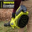 RYOBI RY404140 40V HP Brushless Whisper Series 160 MPH 650 CFM Cordless Battery Leaf Blower with 6.0 Ah Battery and Charger
