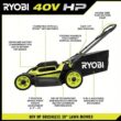 RYOBI 40V HP Brushless 20 in. Cordless Battery Walk Behind Push Mower & String Trimmer with (2) Batteries and Chargers