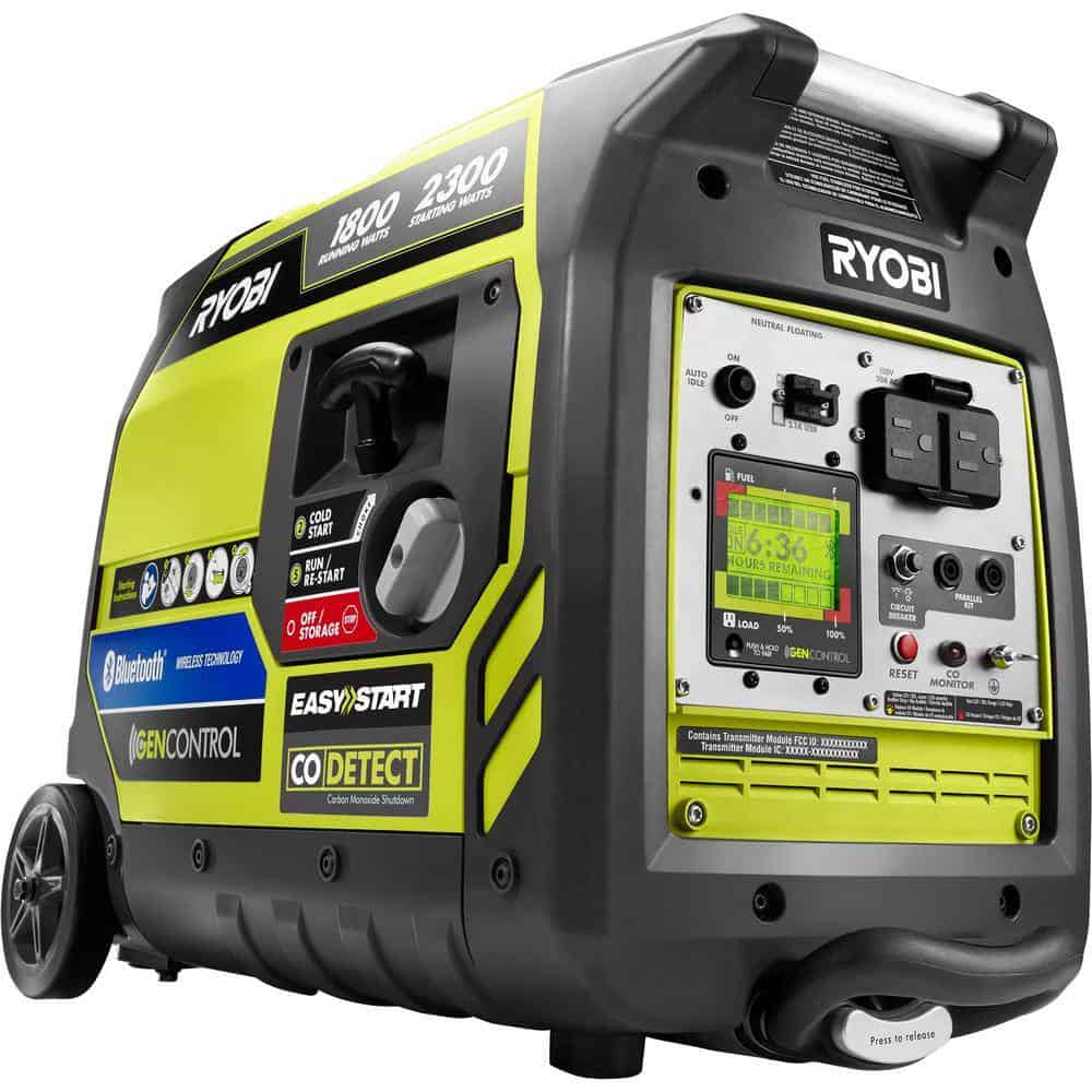 RYOBI 2,300-Watt Recoil Start Bluetooth Super Quiet Gasoline Powered Digital Inverter Generator with CO Shutdown Sensor RYOBI 2,300-Watt Recoil Start Bluetooth Super Quiet Gasoline Powered Digital Inverter Generator with CO Shutdown Sensor - Image 5
