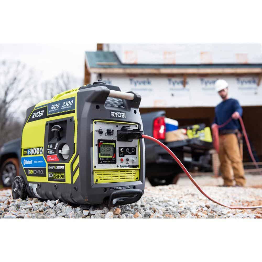 RYOBI 2,300-Watt Recoil Start Bluetooth Super Quiet Gasoline Powered Digital Inverter Generator with CO Shutdown Sensor RYOBI 2,300-Watt Recoil Start Bluetooth Super Quiet Gasoline Powered Digital Inverter Generator with CO Shutdown Sensor - Image 3