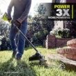 RYOBI 40V HP Brushless 15 in. Carbon Fiber Shafter String Trimmer and Edger Attachment with 4.0 Ah Battery and Charger