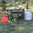 Sportsman 806694 4,000/3,500-Watt Recoil Start Dual Fuel Gasoline Propane Portable Generator with CO Detector Auto-Shutoff