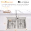 Glacier Bay Zero Radius 33 in. Drop-In 50/50 Double Bowl 18 Gauge Stainless Steel Workstation Kitchen Sink with Spring Neck Faucet