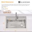 Glacier Bay 33 in. Drop-In Single Bowl 18 Gauge Stainless Steel Workstation Kitchen Sink with Pull-Down Faucet