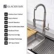 Glacier Bay 33 in. Drop-In Single Bowl 18 Gauge Stainless Steel Workstation Kitchen Sink with Pull-Down Faucet