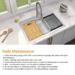 Glacier Bay 33 in. Drop-In Single Bowl 18 Gauge Stainless Steel Workstation Kitchen Sink with Pull-Down Faucet
