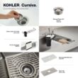 KOHLER K-RH28174-1PC-NA Cursiva All-in-One Stainless Steel 33 in. Single Bowl Drop-In or Undermount Kitchen Sink with Faucet