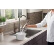 KOHLER K-RH28174-1PC-NA Cursiva All-in-One Stainless Steel 33 in. Single Bowl Drop-In or Undermount Kitchen Sink with Faucet
