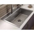 KOHLER K-RH28174-1PC-NA Cursiva All-in-One Stainless Steel 33 in. Single Bowl Drop-In or Undermount Kitchen Sink with Faucet