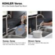 KOHLER K-RH5267-1PC-NA Verse Stainless Steel 33 in. Double Bowl Drop-In Kitchen Sink with Faucet