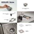 KOHLER K-RH5267-1PC-NA Verse Stainless Steel 33 in. Double Bowl Drop-In Kitchen Sink with Faucet