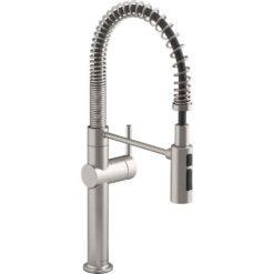 KOHLER Crue Semi-Professional Single-Handle Pull-Down Sprayer Kitchen Faucet in Vibrant Stainless