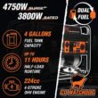 WEN DF472X 4750/3800-Watt 120-Volt/240-Volt Dual Fuel Portable Generator with CO Watchdog